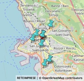 Mappa Piazza dell'Ospitale, 34125 Trieste TS, Italia (1.40818)