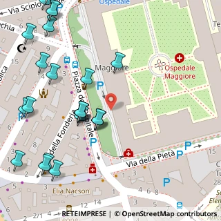 Mappa Piazza dell'Ospitale, 34125 Trieste TS, Italia (0.05833)