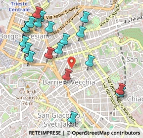 Mappa Piazza dell'Ospitale, 34125 Trieste TS, Italia (0.585)