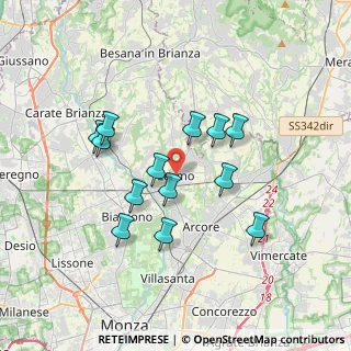 Mappa Vicolo Prestino, 20855 Lesmo MB, Italia (3.10308)