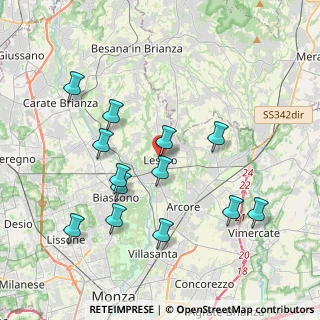 Mappa Vicolo Prestino, 20855 Lesmo MB, Italia (3.89615)