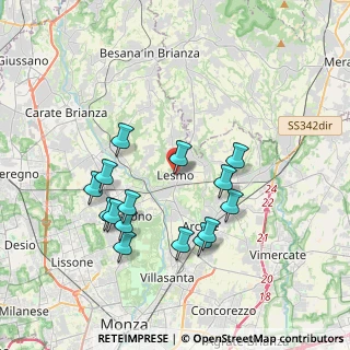 Mappa Vicolo Prestino, 20855 Lesmo MB, Italia (3.59533)