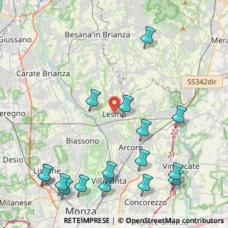 Mappa Vicolo Prestino, 20855 Lesmo MB, Italia (5.61625)
