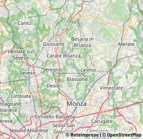 Mappa 20845 Sovico MB, Italia (8.1865)