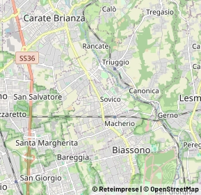 Mappa 20845 Sovico MB, Italia (3.285)