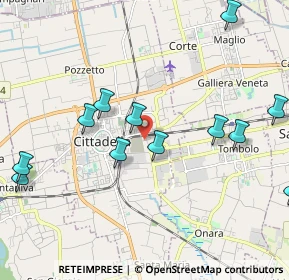 Mappa Via Rometta all'Olmo, 35013 Cittadella PD, Italia (2.32833)