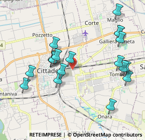 Mappa Via Rometta all'Olmo, 35013 Cittadella PD, Italia (2.07211)