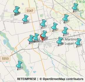 Mappa Via Rometta all'Olmo, 35013 Cittadella PD, Italia (4.28071)