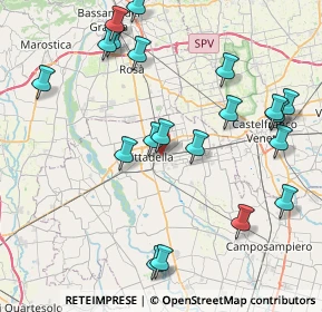 Mappa Via Rometta all'Olmo, 35013 Cittadella PD, Italia (9.189)