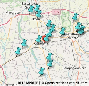 Mappa Via Rometta all'Olmo, 35013 Cittadella PD, Italia (8.4695)