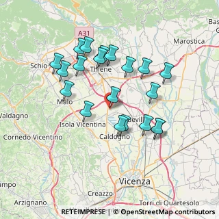 Mappa Via San Leonardo Murialdo, 36030 Villaverla VI, Italia (6.85)
