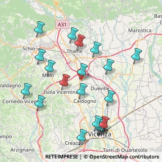 Mappa Via Firenze, 36030 Villaverla VI, Italia (9.017)
