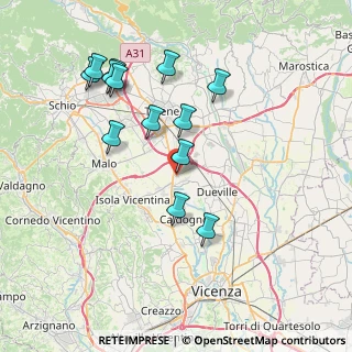 Mappa Via San Leonardo Murialdo, 36030 Villaverla VI, Italia (7.58385)