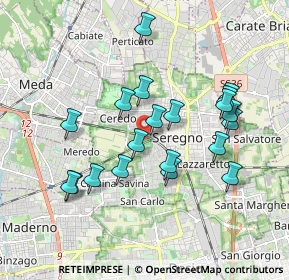 Mappa Via Filippo Turati, 20831 Seregno MB, Italia (1.739)