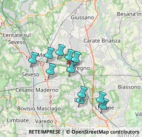 Mappa Via Filippo Turati, 20831 Seregno MB, Italia (2.96727)