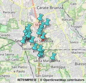 Mappa Via Abruzzo, 20831 Seregno MB, Italia (1.353)