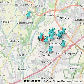 Mappa Via San Martino, 24044 Dalmine BG, Italia (1.38818)