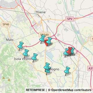 Mappa Via Stadio, 36030 Villaverla VI, Italia (4.03364)