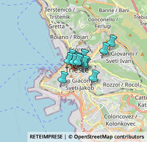 Mappa Via del Monte, 34121 Trieste TS, Italia (0.68154)