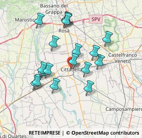 Mappa Via Indipendenza, 35013 Cittadella PD, Italia (6.72833)