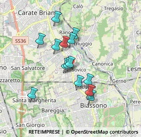 Mappa Viale Monza, 20845 Sovico MB, Italia (1.43571)