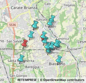 Mappa Viale Monza, 20845 Sovico MB, Italia (1.36313)