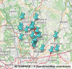 Mappa Viale Monza, 20845 Sovico MB, Italia (5.6655)