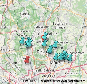 Mappa Seregno, 20831 Seregno MB, Italia (7.07938)