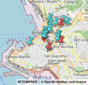 Mappa Via di Donota, 34121 Trieste TS, Italia (0.574)