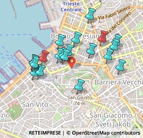 Mappa Via di Donota, 34121 Trieste TS, Italia (0.4185)