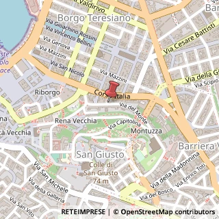 Mappa Via degli Artisti,  11, 34121 Trieste, Trieste (Friuli-Venezia Giulia)