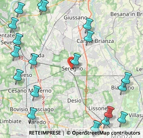 Mappa Via Medici da Seregno, 20831 Seregno MB, Italia (6.138)