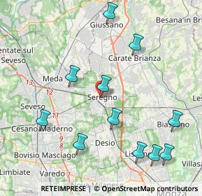 Mappa Via Medici da Seregno, 20831 Seregno MB, Italia (4.56909)
