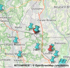 Mappa Via Medici da Seregno, 20831 Seregno MB, Italia (5.73412)