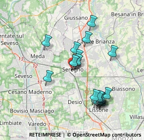 Mappa Via Medici da Seregno, 20831 Seregno MB, Italia (3.472)