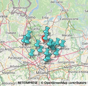Mappa Via Medici da Seregno, 20831 Seregno MB, Italia (9.652)