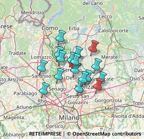 Mappa Via Medici da Seregno, 20831 Seregno MB, Italia (8.97353)