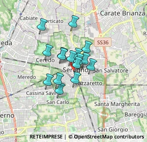 Mappa Via Medici da Seregno, 20831 Seregno MB, Italia (1.04625)
