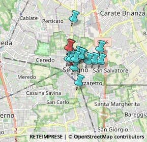 Mappa Via Medici da Seregno, 20831 Seregno MB, Italia (0.81333)