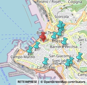 Mappa Largo dei Granatieri, 34121 Trieste TS, Italia (0.92833)