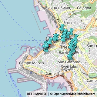 Mappa Piazza di Cavana, 34121 Trieste TS, Italia (0.7265)