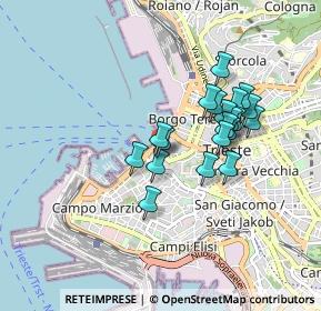 Mappa Via dell'Orologio, 34121 Trieste TS, Italia (0.7145)
