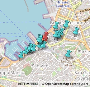 Mappa Via dell'Orologio, 34121 Trieste TS, Italia (0.3405)