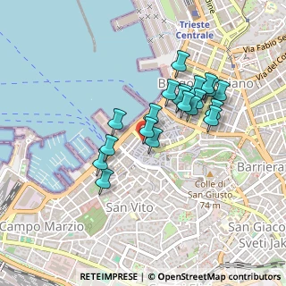 Mappa Piazza di Cavana, 34121 Trieste TS, Italia (0.3765)