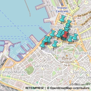 Mappa Via Pozzo del Mare, 34121 Trieste TS, Italia (0.388)