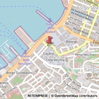 Mappa Via Armando Diaz,  1, 34121 Trieste, Trieste (Friuli-Venezia Giulia)