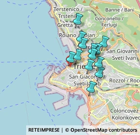 Mappa Piazza dello Squero Vecchio, 34121 Trieste TS, Italia (1.28286)