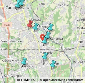 Mappa V.le Brianza, 20845 Sovico MB, Italia (2.26333)