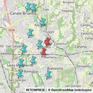 Mappa V.le Brianza, 20845 Sovico MB, Italia (2.28167)
