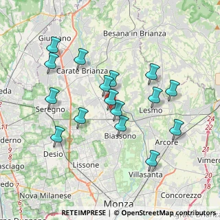 Mappa V.le Brianza, 20845 Sovico MB, Italia (3.56625)
